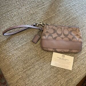 Coach lavender purple wristlet